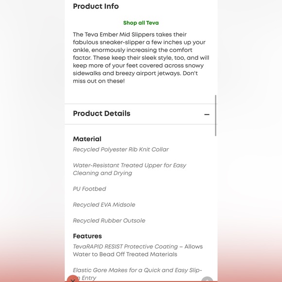 New Teva Ember Mid Boot Quilted Black Womens 9 - Picture 4 of 15